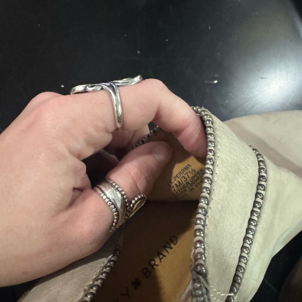 Lucky Brand Tan Suede Ankle Boots - Picture 5 of 5